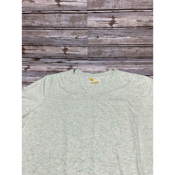 Carhartt Women’s Tee Shirt V Neck Gray‎ Size 1X - Picture 1 of 6